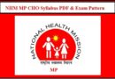 MP NHM CHO Syllabus 2022 And Exam Pattern