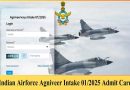Indian Airforce Agniveer Intake 01/2025 Admit Card