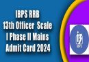 IBPS RRB 13th Scale I Phase II Mains Result 2024