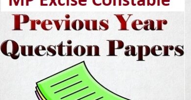 MP Excise Constable Previous Year Paper