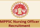 MPPSC Nursing Officer Recruitment