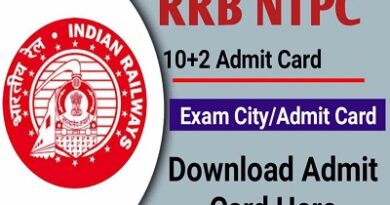 Railway RRB NTPC Exam City