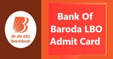 Bank Of Baroda Admit Card