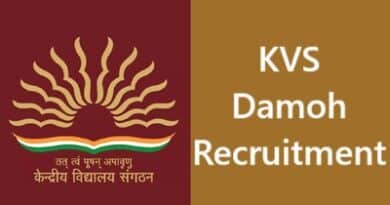 KVS Damoh Recruitment