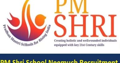 PM Shri School Neemuch Recruitment