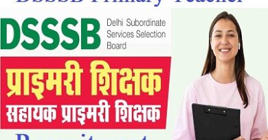 DSSSB Primary Teacher Recruitment