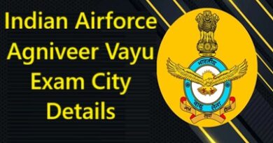 Indian Airforce Agniveer Vayu Exam City Details