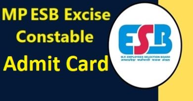 MP Excise Constable Admit Card