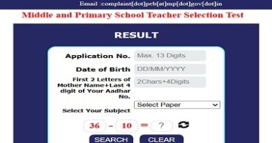 MPESB Middle and Primary Teacher Result