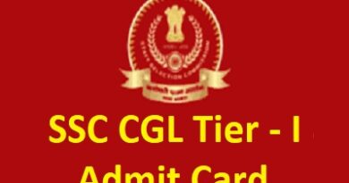 SSC CGL Tier - I Admit Card