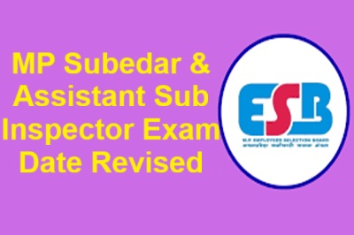 MP Subedar & Assistant Sub Inspector Exam Date