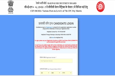 Railway RRB Group D Exam City Details