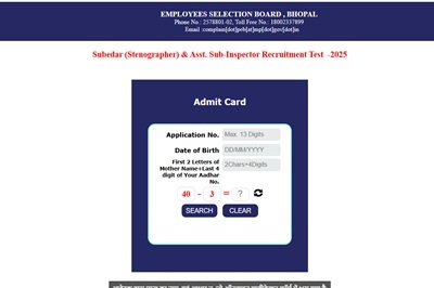 MP ASI & Subedar Admit Card
