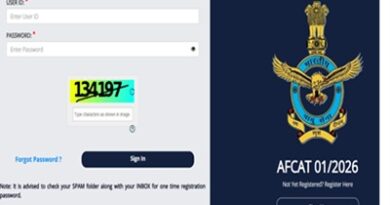 AFCAT 01/2026 Admit Card