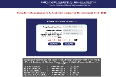 Mpesb Asi And Stenographer Result