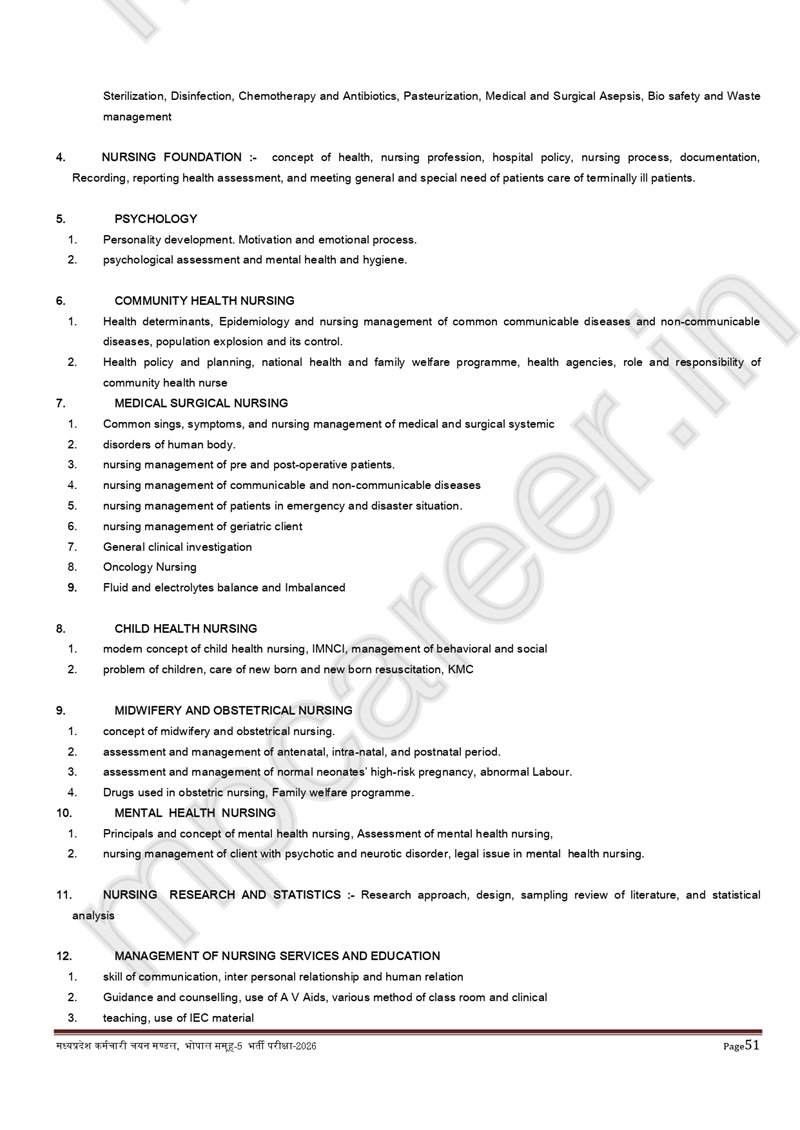 Mp Group 5 Syllabus 2026 - नए बदलाव के साथ मध्य प्रदेश नर्सिंग स्टॉफ, पैरामेडिकल स्टॉफ व अन्य समकक्ष पद सिलेबस 7 Syllabus Of Mp Group 5 Paramedical Recruitment 2026 Page 0006 Mp Group 5 Syllabus 2026 - नए बदलाव के साथ मध्य प्रदेश नर्सिंग स्टॉफ, पैरामेडिकल स्टॉफ व अन्य समकक्ष पद सिलेबस